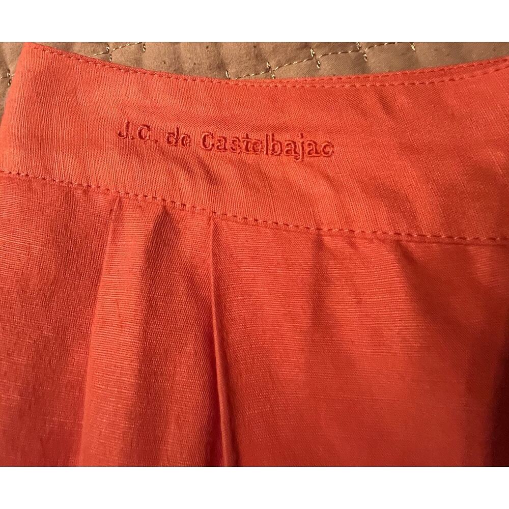 Jean Charles de Castelbajac Vintage Linen Pleated High Waist wideleg pant Sz 12 - Picture 6 of 10